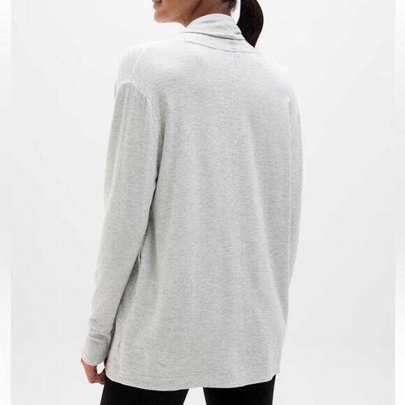 Athleta Pranayama Restore Wrap light heather gray sz L - Picture 2 of 9